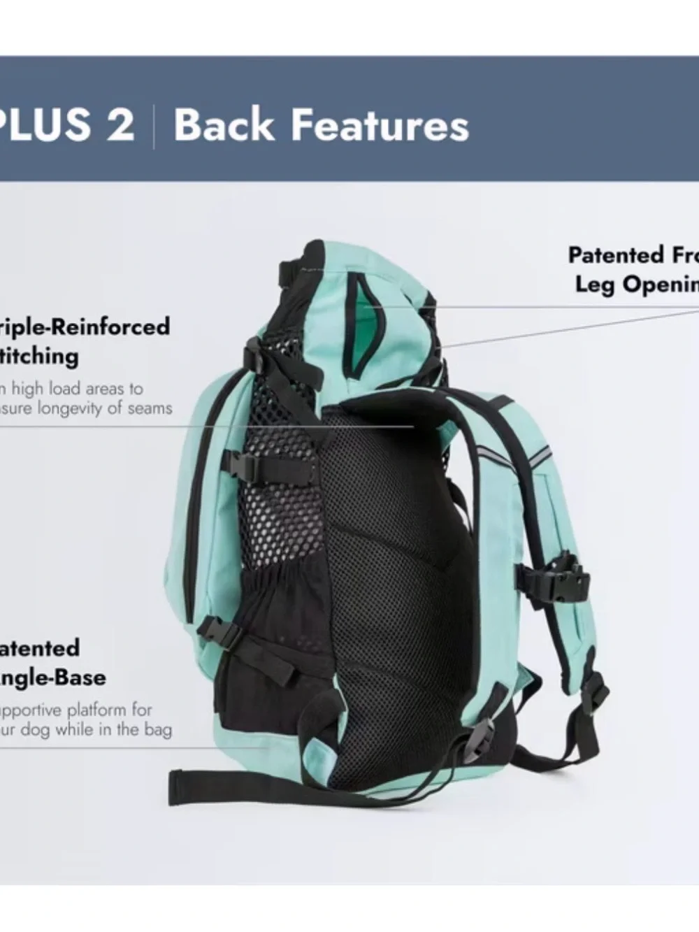 K9 Sport Sack Plus 2 Forward Facing Dog Carrier Backpack, Mint, Small